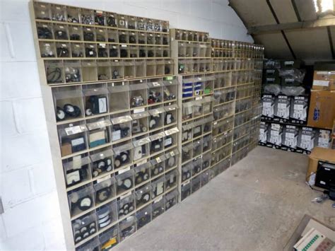workshop electronic component storage.